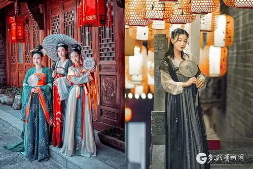  身着汉服游客在中南门古城穿梭古今