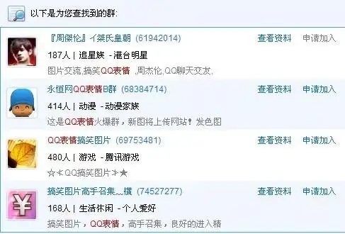  谁给我说几个qq表情的群