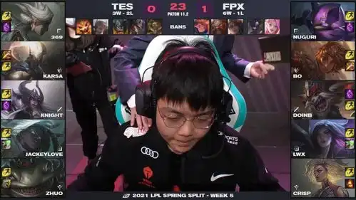  tes对阵fpx表情分析k皇满脸笑容硬币哥疯狂沟通