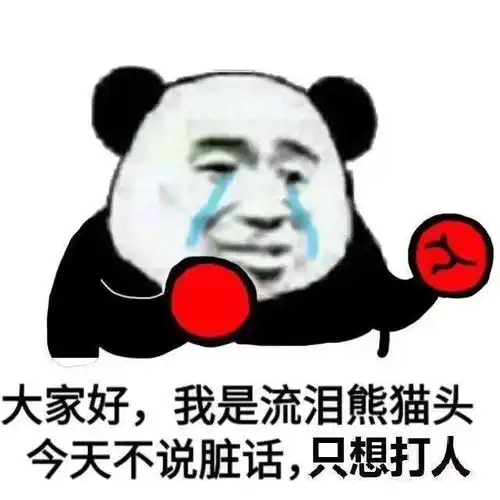  大家有什么直男的熊猫头表情包吗