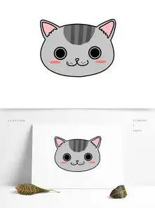  卡通可爱简笔画猫头猫咪动物表情矢量元素图片素材其他格式下载其他大全