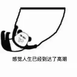  熊猫头荡秋千表情包