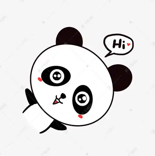  表情q版可爱卡通歪头小动物表情包小熊猫打招呼素材图片免费下载千库网表情