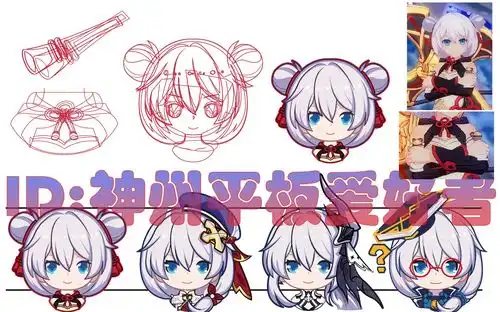  德丽莎糖藕童子女武神誓约q版头像同人二次创作
