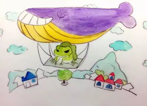  旅行青蛙简笔画,超可爱,呱呱呱