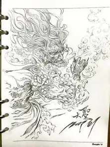  好久没画画手生了姿态表情模仿了一个大大的稿子
