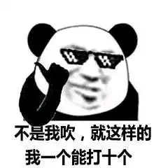  熊猫头表情包别跟我俩比比划划,姐说你不行你就是不行