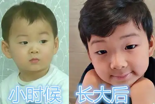  有种整容叫表情包小孩长大,假笑男孩还好,看到宋民国不在可爱