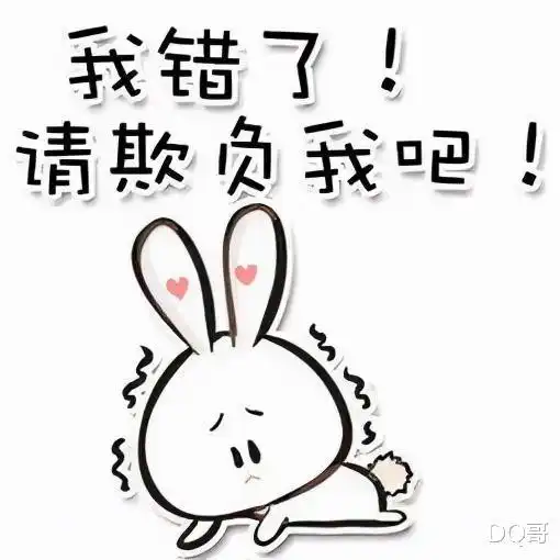 跪认错表情包我错了