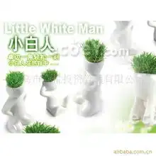  批发园艺种植diy小白人青草种植叉腰