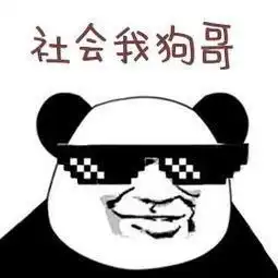  熊猫头戴墨镜表情包合集